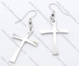 Smooth Cross Stainless Steel earring - JE050108