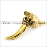 Vintage Gold Stainless Steel Horn p005536