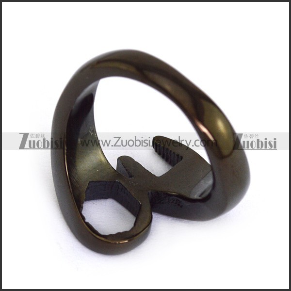 black stainless steel spanner wrench around ring -r000360