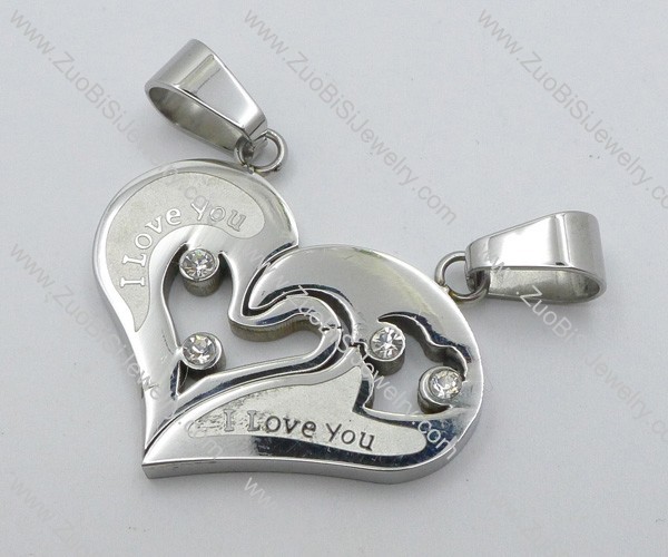 Stainless Steel Lovers Pendant -JP050283