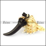 Stainless Steel Horn with Black Plated in 4.4cm Long p005516