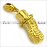 Shiny Gold Cooper Peanut Pendant p004438
