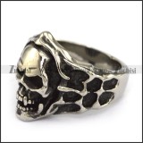 Stainless Steel Skull Ring - JR350058