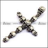 Skulls Cross Pendant p003483