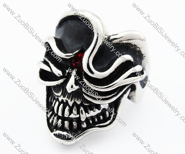 Stainless Steel Skull Ring - JR370023