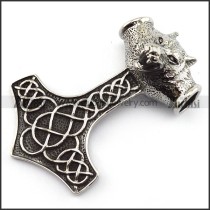 Wolf Hammer Pendant in 80mm Long p003751