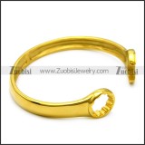 golden stainless steel casting spanner bangle b007004