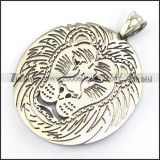 Silver Stainless Steel Leo Pendant p003257