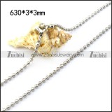 0.3CM Silver Stainless Steel Ball Chain n001521