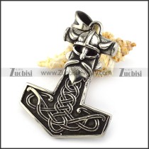 Large Viking Pendant with Horn p004232