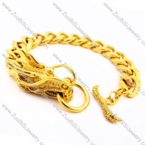 Yellow Gold Plating Stainless Steel Dragon Bracelet -JB170104