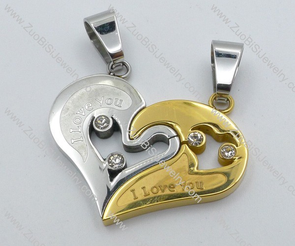 Stainless Steel Lovers Pendant -JP050284