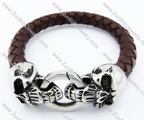 Stainless Steel Skull Bracelet - JB400004