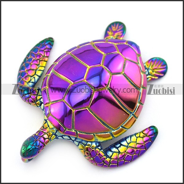 Big Colorful Turtel Pendant p004890