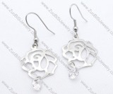 Rose and Zircon Stainless Steel earring - JE050121