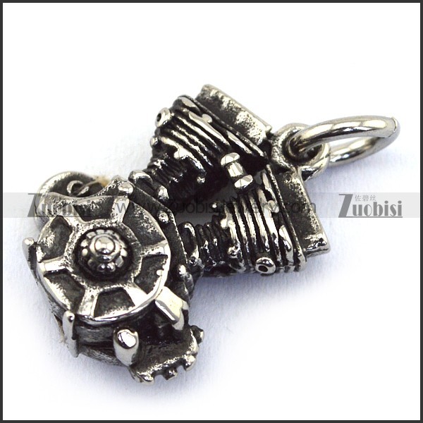 Retro Solid Motorcycle Engine Pendant p003430