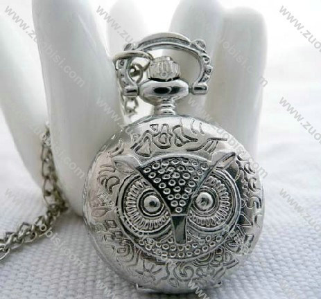 Silver Owl Pocket Watch Chain-PW000214