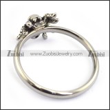 small spider ring with red rhinestone for women r002207