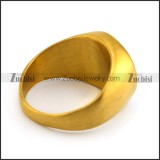yellow gold blank signet ring with round ring face r004702
