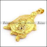Gold Plating Stainless Steel Turtle Pendant p003355
