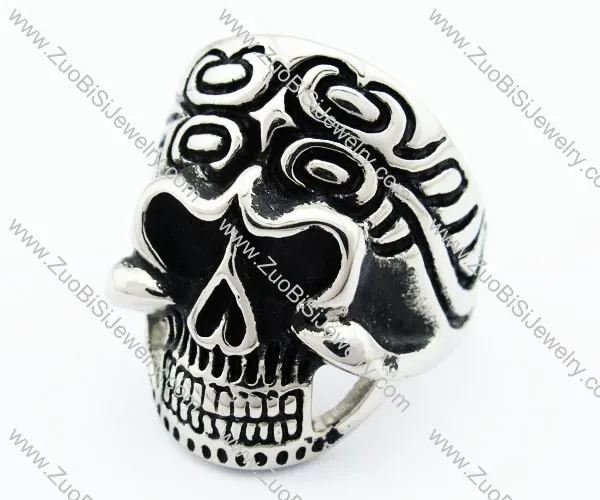 Stainless Steel Skull Ring -JR330061