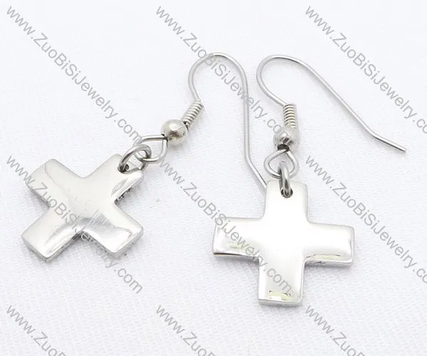 Square Cross Stainless Steel earring - JE050113
