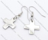 Square Cross Stainless Steel earring - JE050113