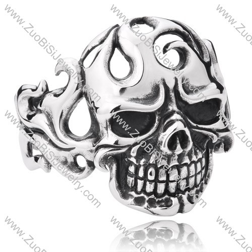 Fire Skull Devil Stainless Steel Bangles - JB350039