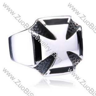 Stainless Steel Cross Ring - JR350123