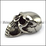stainless steel skull end cap as terminator for bracelet or necklace a000345