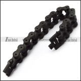 24mm Matte Black Plating Bike Chain Bracelet in 8.8 inch b002667