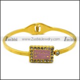 ETERNAL LOVE enamel bangle in k gold plating b007242