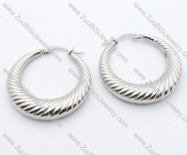 Silver Thread Cutting Stainless Steel earring - JE050071