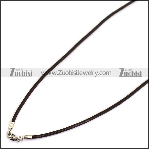 Brown Leather Cord Necklace n001181