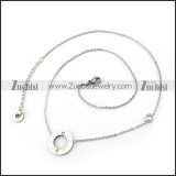 LOVE Rhinestone Charm Necklace n001656