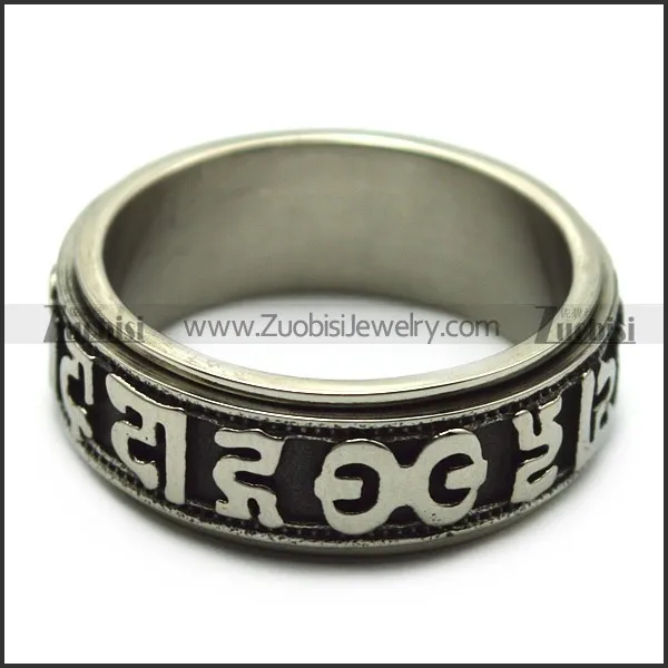 vintage casting stainless steel spinner ring r005379