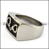 Stainless Steel Handcuffs Ring r004879