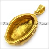 Shiny Gold Steel Buddha Pendant p004939