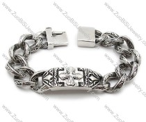 Stainless Steel Casting Cross Bracelet - JB200045