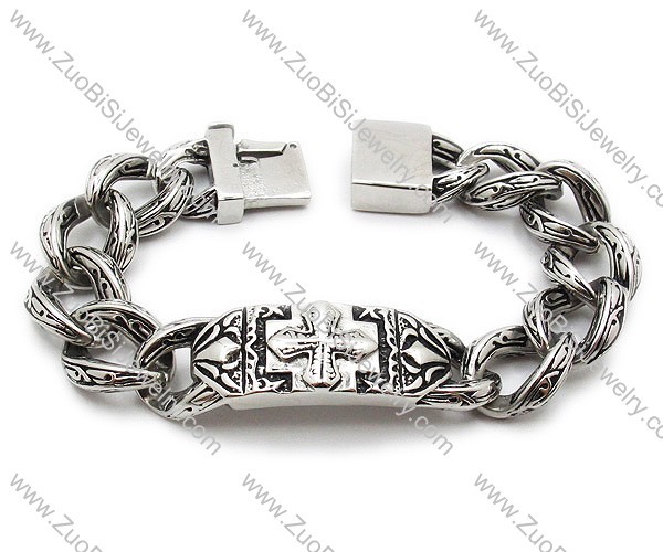 Stainless Steel Casting Cross Bracelet - JB200045
