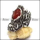 Casting Dragon Ring with Dark Brown Stone r003087