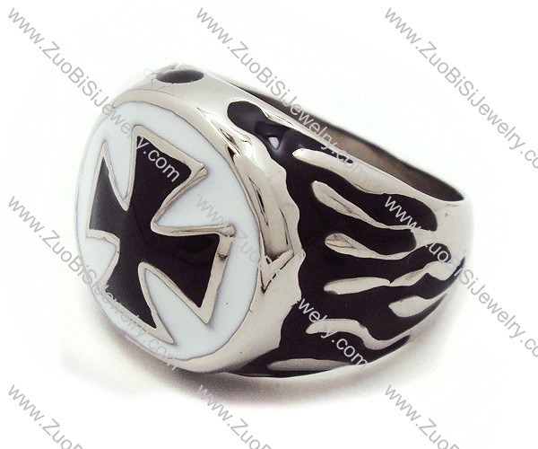 Epoxy Stainless Steel Cross Ring -JR010068