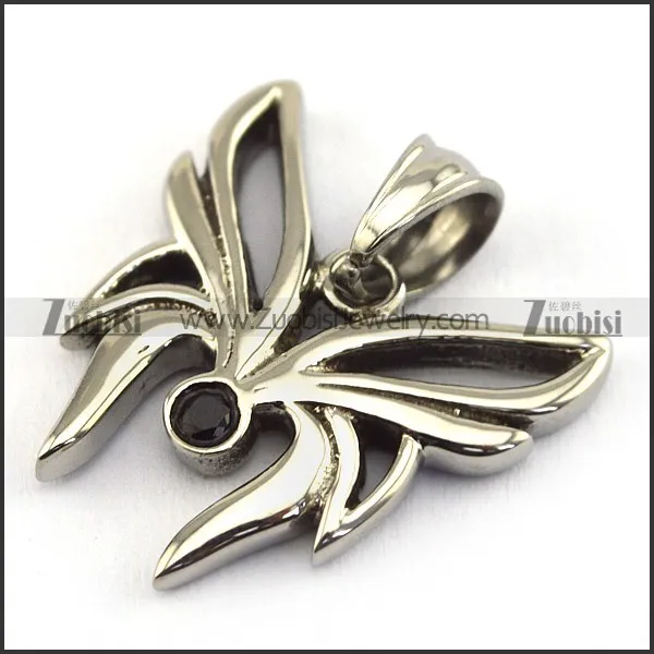 small butterfuly pendant with dark rhinestone for lady p002090