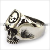 Stainless Steel Skull Ring - JR350090
