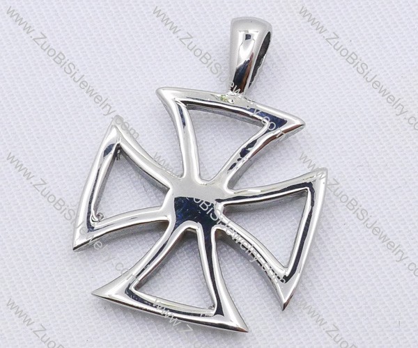 Hollow Stainless Steel Malta Cross Pendant - JP170080