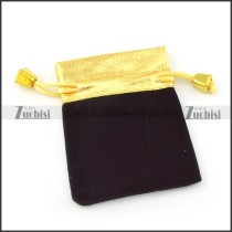 Black Velvet Bag with Golden Opening pa0047