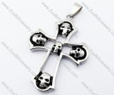 Stainless Steel Skull Cross Pendant-JP330079
