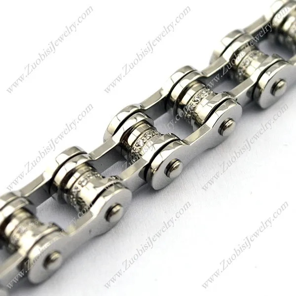 11mm Wide Stainless Steel Motorbike Chain Link Bracelet for Women Bikers b003486
