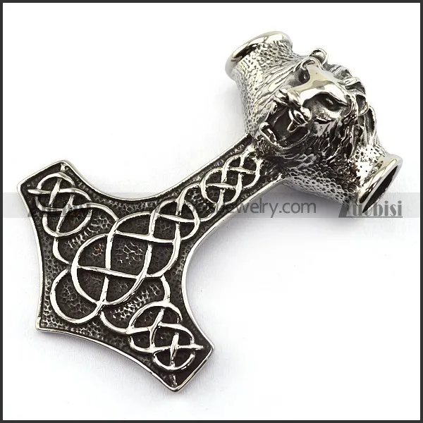 80mm Large Lion Hammer Pendant p003750