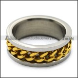 Rotating Ring with Golden Chain in the middle r005377